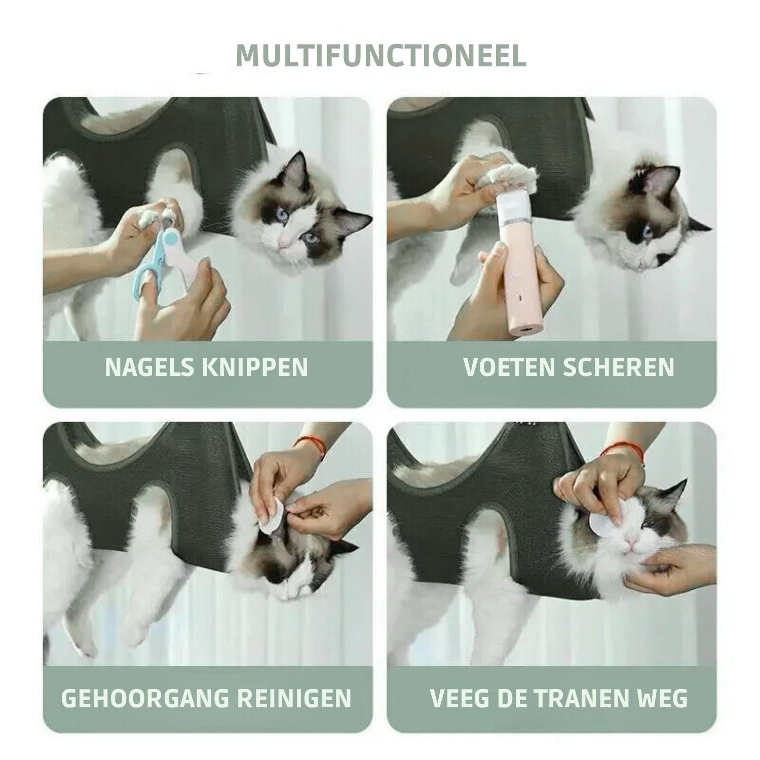 huisdier verzorgingshammock kat in hammock voor meerdere verzorgingstaken